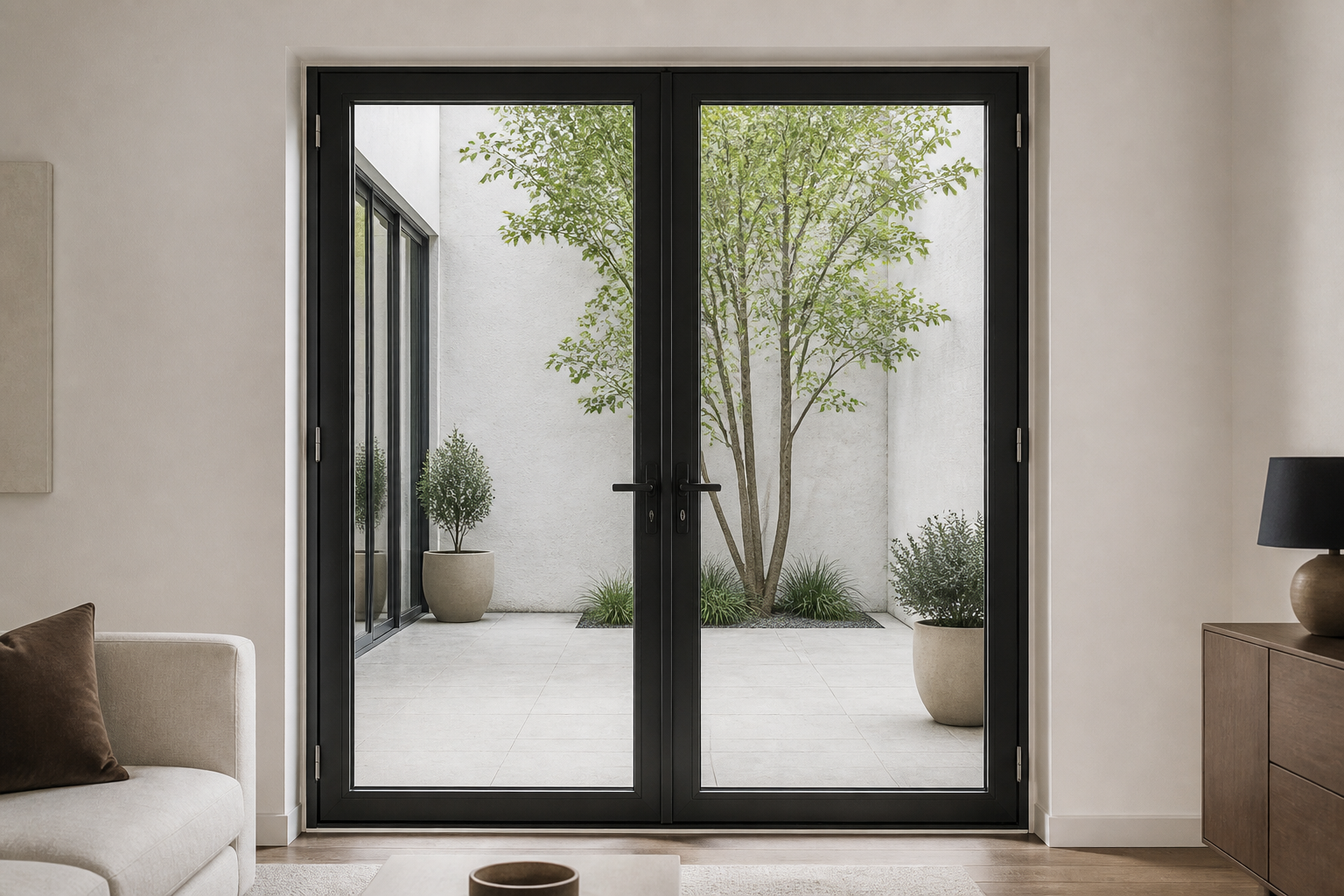VLX 100 Double Swing / French Door in Pinecrest, FL | Sightline Windows & Doors Pinecrest - detail 6